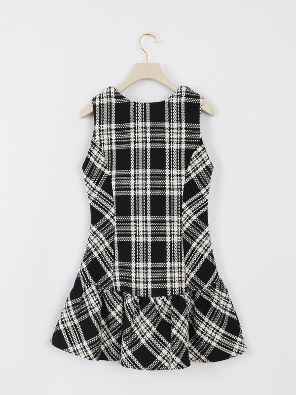 チェックツイードミニワンピース 詳細画像 オフホワイト 16