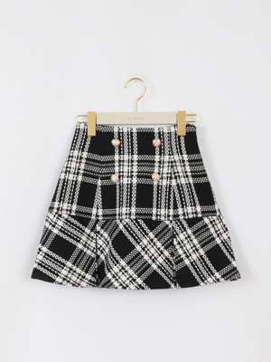 チェックツイードタックスカート