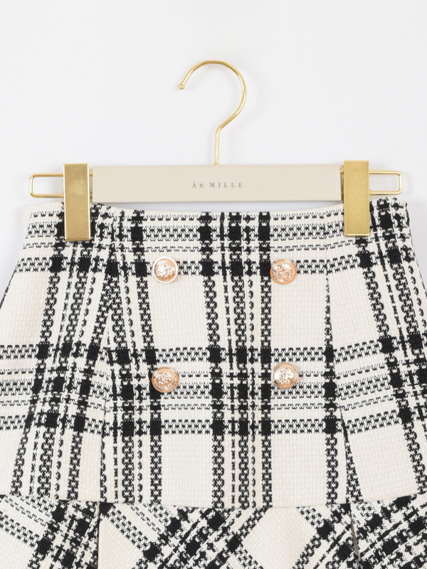 チェックツイードタックスカート 詳細画像 オフホワイト 16