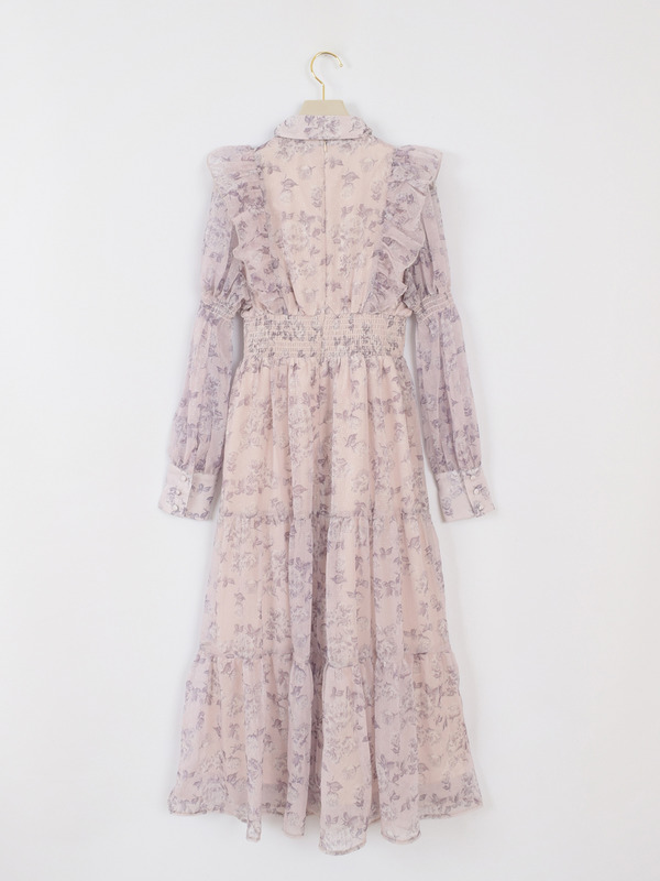 パフスリーブフラワーワンピース 詳細画像 ピンク 16