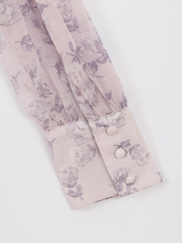 パフスリーブフラワーワンピース 詳細画像 ピンク 16