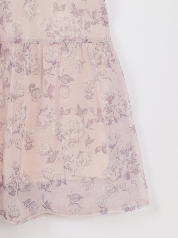 パフスリーブフラワーワンピース 詳細画像 ピンク 16