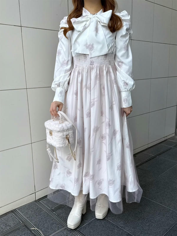 フラワーチュールフレアワンピース 詳細画像 ピンク 16