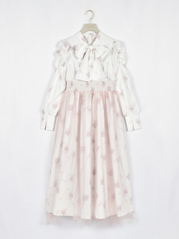 フラワーチュールフレアワンピース 詳細画像 ピンク 16