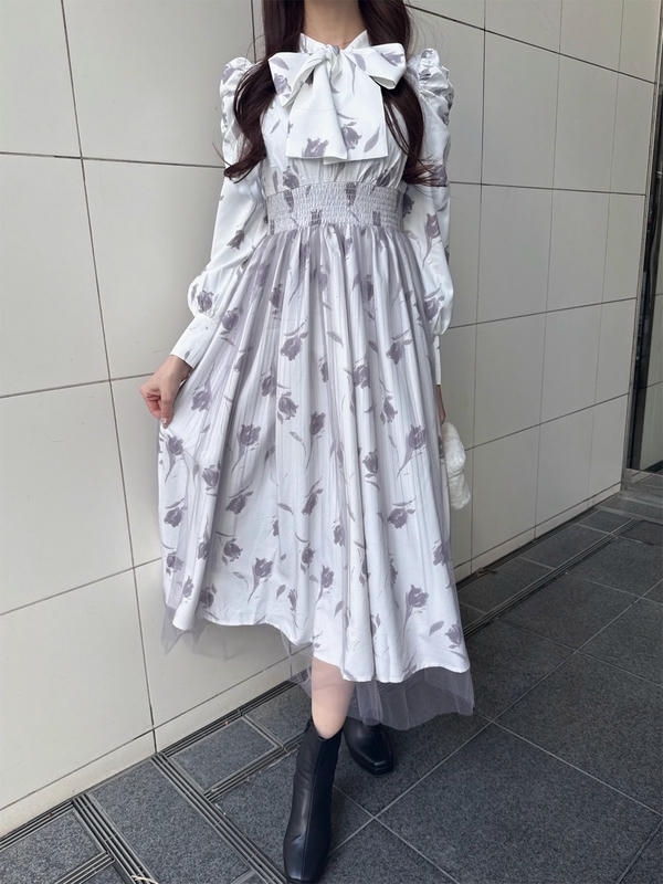 フラワーチュールフレアワンピース 詳細画像 ピンク 16