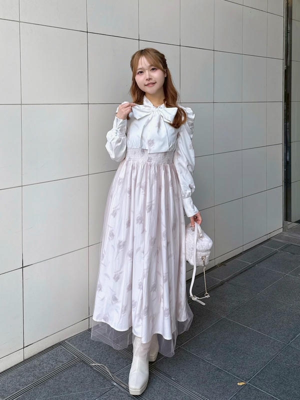 フラワーチュールフレアワンピース 詳細画像 ピンク 1