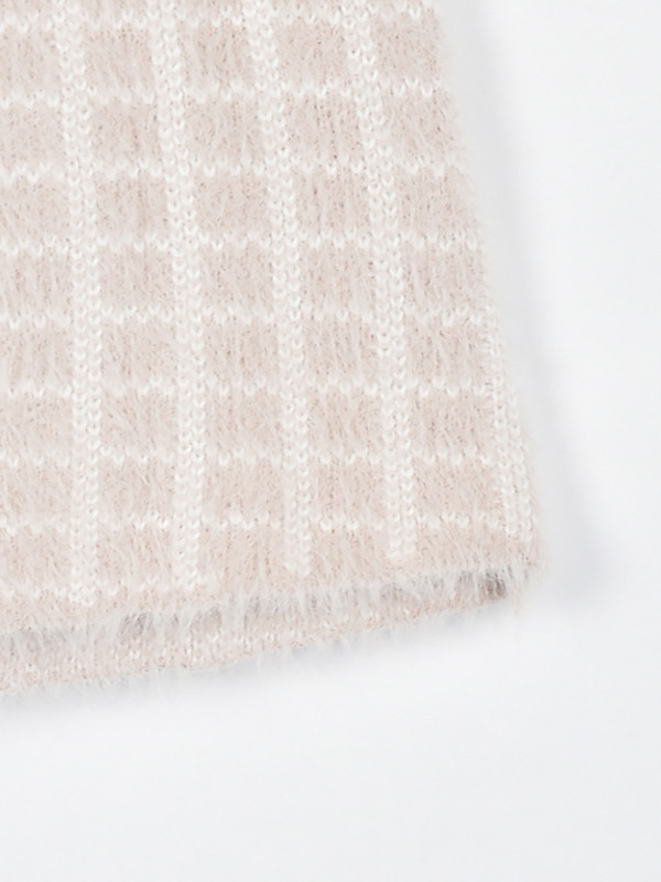 ポンポンシャギーニットワンピース 詳細画像 チャコール 16