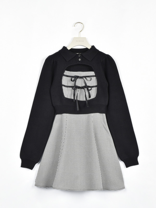 ダブルリボンアンサンブルワンピース 詳細画像 アイスグレイ 16