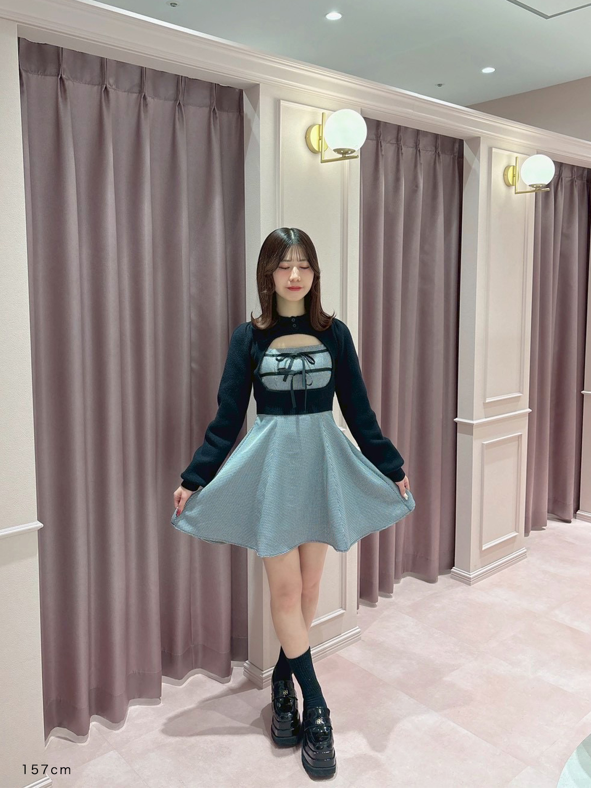 ダブルリボンアンサンブルワンピース｜evelyn（エブリン）公式通販サイト