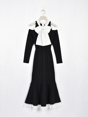 ヘムレースマーメイドニットワンピース