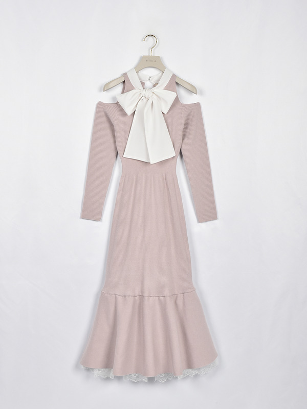 ヘムレースマーメイドニットワンピース 詳細画像 ブラック 16