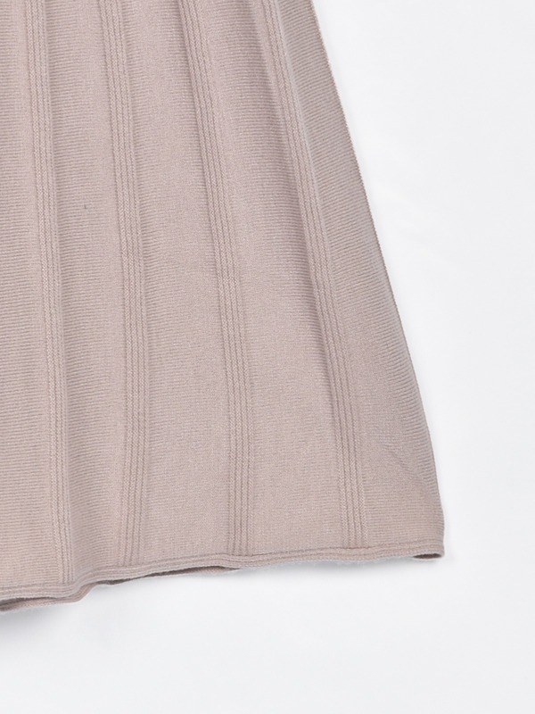 バイカラーフレアニットワンピース 詳細画像 ブラック 16