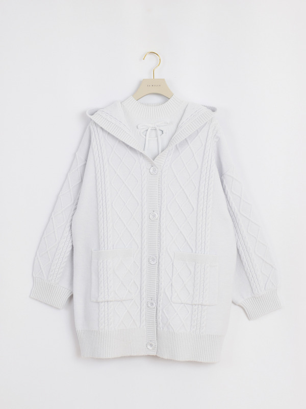 カーデセットミニニットワンピース 詳細画像 オフホワイト 16