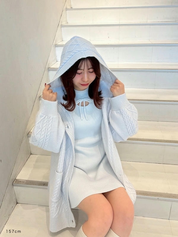 カーデセットミニニットワンピース 詳細画像 オフホワイト 16