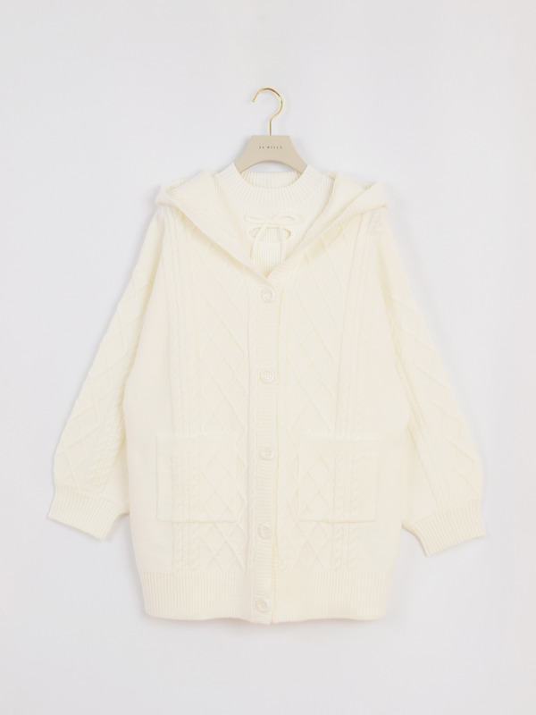 カーデセットミニニットワンピース 詳細画像 オフホワイト 1