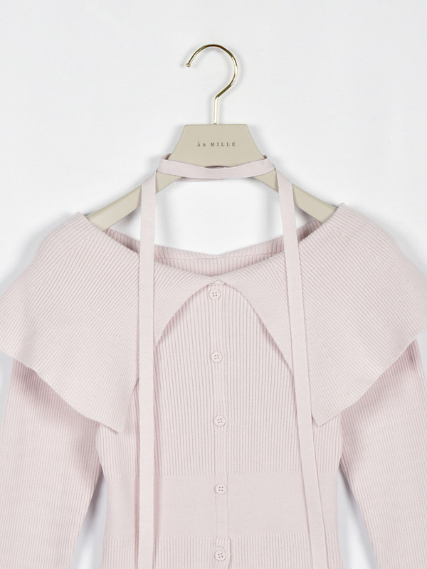 大襟リボンニット 詳細画像 オフホワイト 16