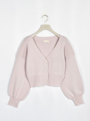 UVハートボタンカーデ