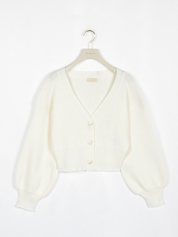 UVハートボタンカーデ 詳細画像 オフホワイト 1