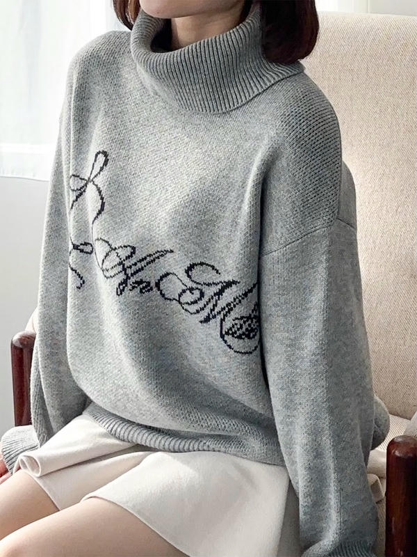 オリジナルロゴニット 詳細画像 グレイ 16