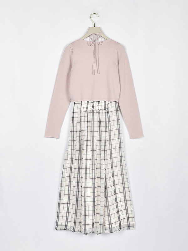 カーデセットドッキングワンピース 詳細画像 ピンク 16