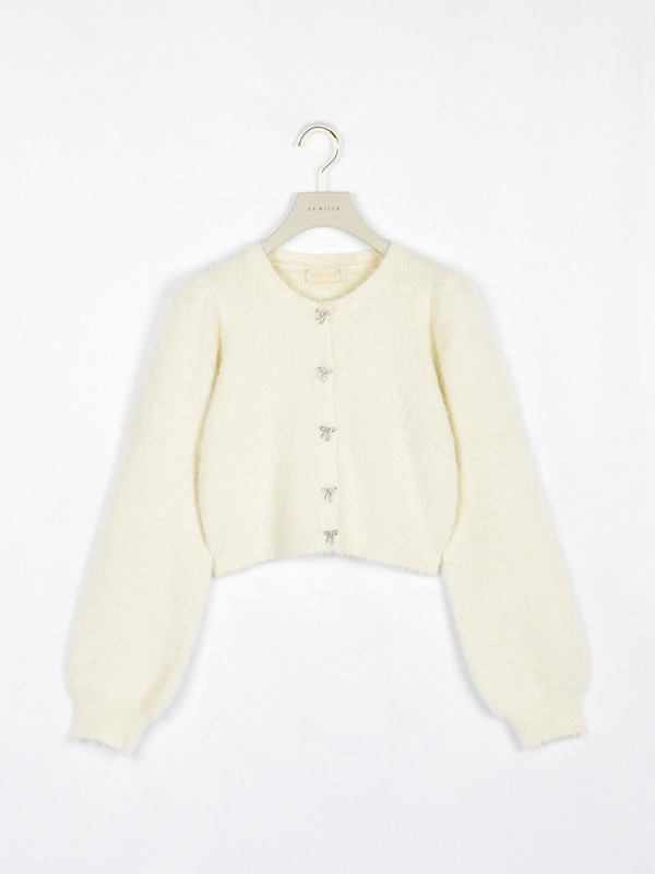 リボンシャギーカーデ 詳細画像 ホワイト 16