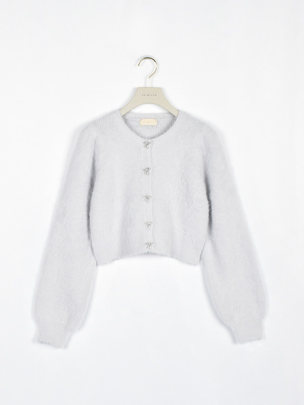 リボンシャギーカーデ 詳細画像 アイスブルー 1