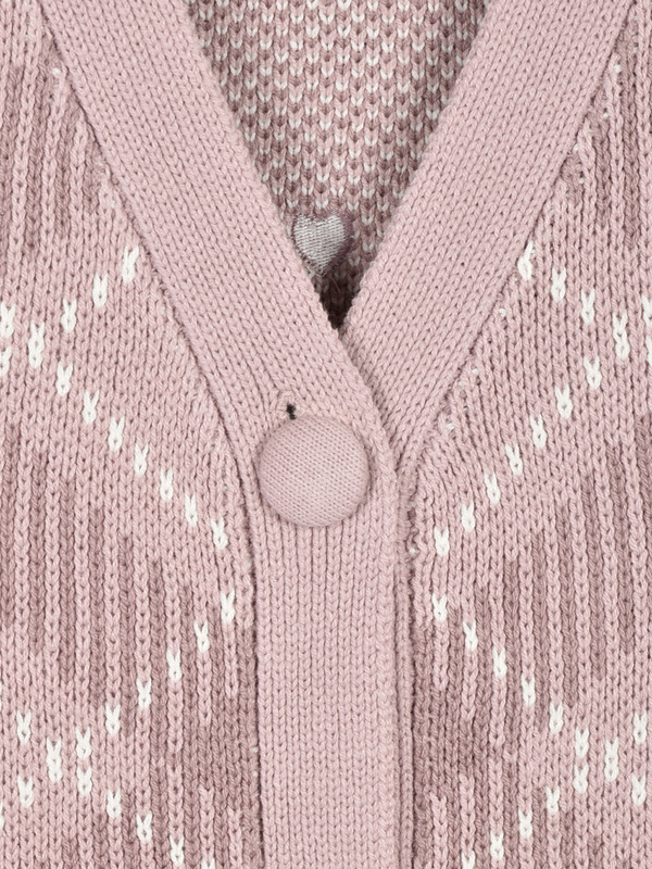 ハートチェックニットカーデ 詳細画像 チャコール 16