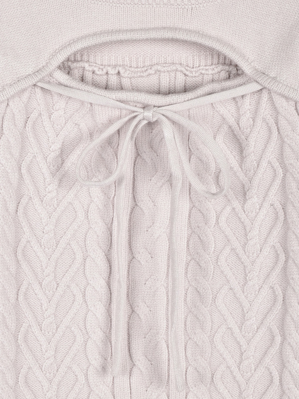 ファーカフスハートケーブルニット 詳細画像 オフホワイト 16