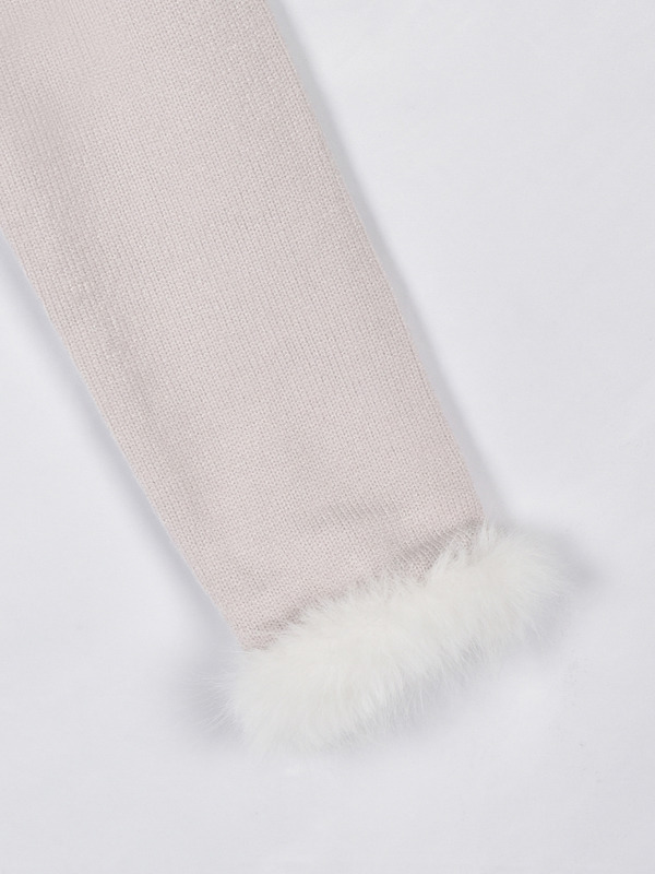 ファーカフスハートケーブルニット 詳細画像 オフホワイト 16