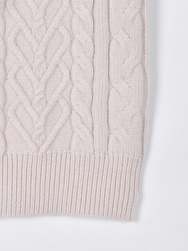 ファーカフスハートケーブルニット 詳細画像 オフホワイト 16