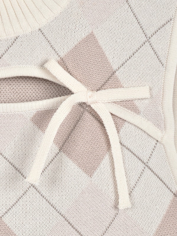 アーガイルカットリボンニット 詳細画像 ピンク 16