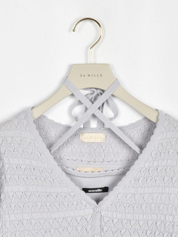 クロスキャミカーデセット 詳細画像 アイスブルー 16