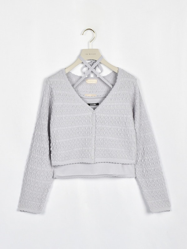 クロスキャミカーデセット 詳細画像 アイスブルー 1