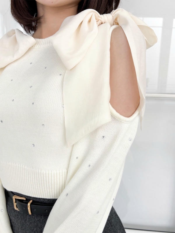 ビッグリボンキラニット 詳細画像 オフホワイト 16