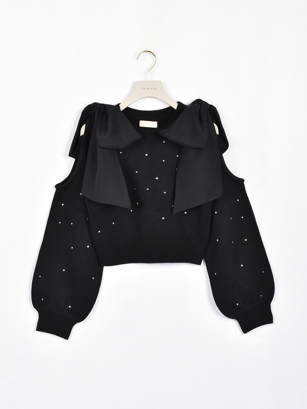 ビッグリボンキラニット 詳細画像 ブラック 1