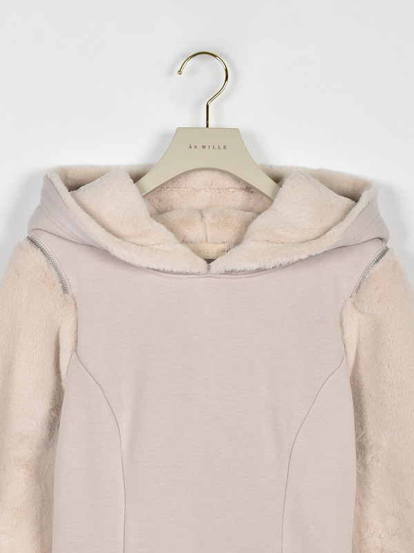 ファーデザインカットソーワンピース 詳細画像 ピンク 16