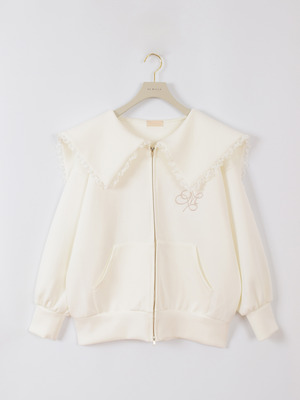 大襟レーススウェット