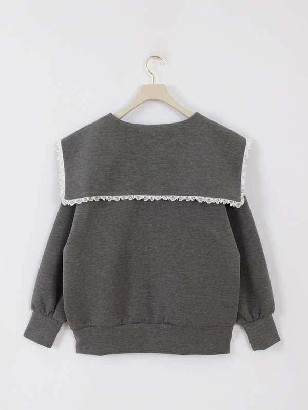 大襟レーススウェット 詳細画像 ホワイト 16