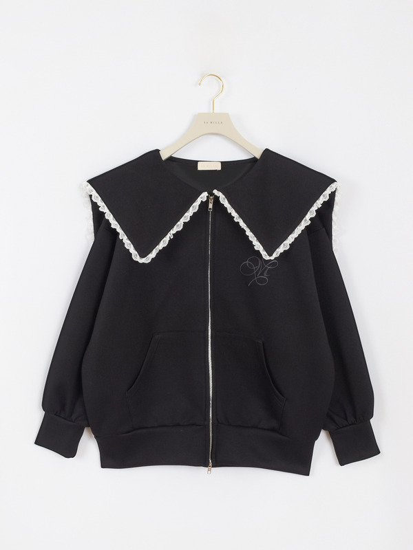 大襟レーススウェット 詳細画像 ホワイト 16