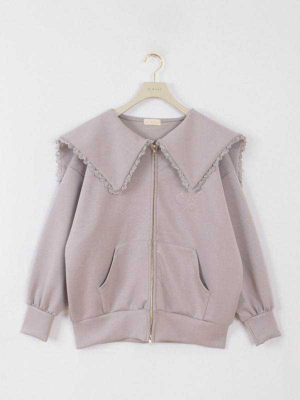 大襟レーススウェット 詳細画像 ピンク 1