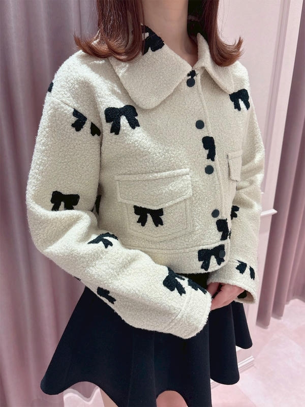 リボンボアジャケット 詳細画像 オフホワイト 16