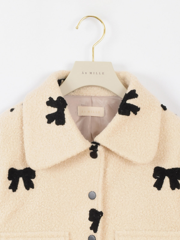 リボンボアジャケット 詳細画像 オフホワイト 16