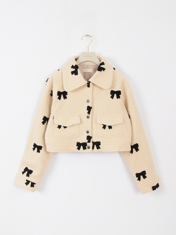 リボンボアジャケット 詳細画像 オフホワイト 1