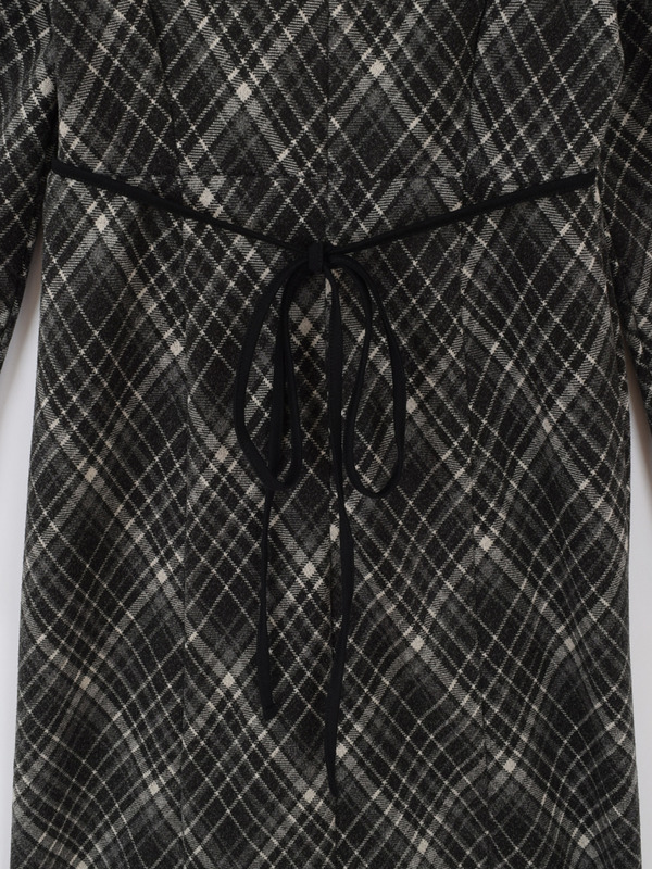 ショルダーカットチェックワンピース 詳細画像 オフホワイト 16