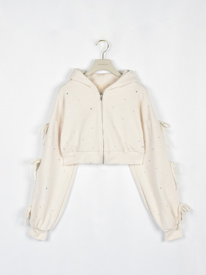 ビジューリボンパーカー