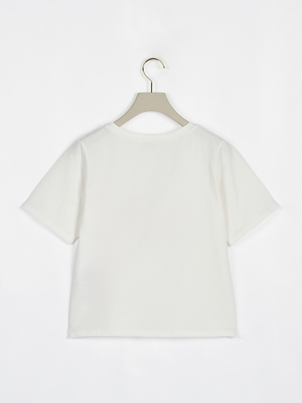 リボンロゴ刺繍Tシャツ 詳細画像 ブラック 16