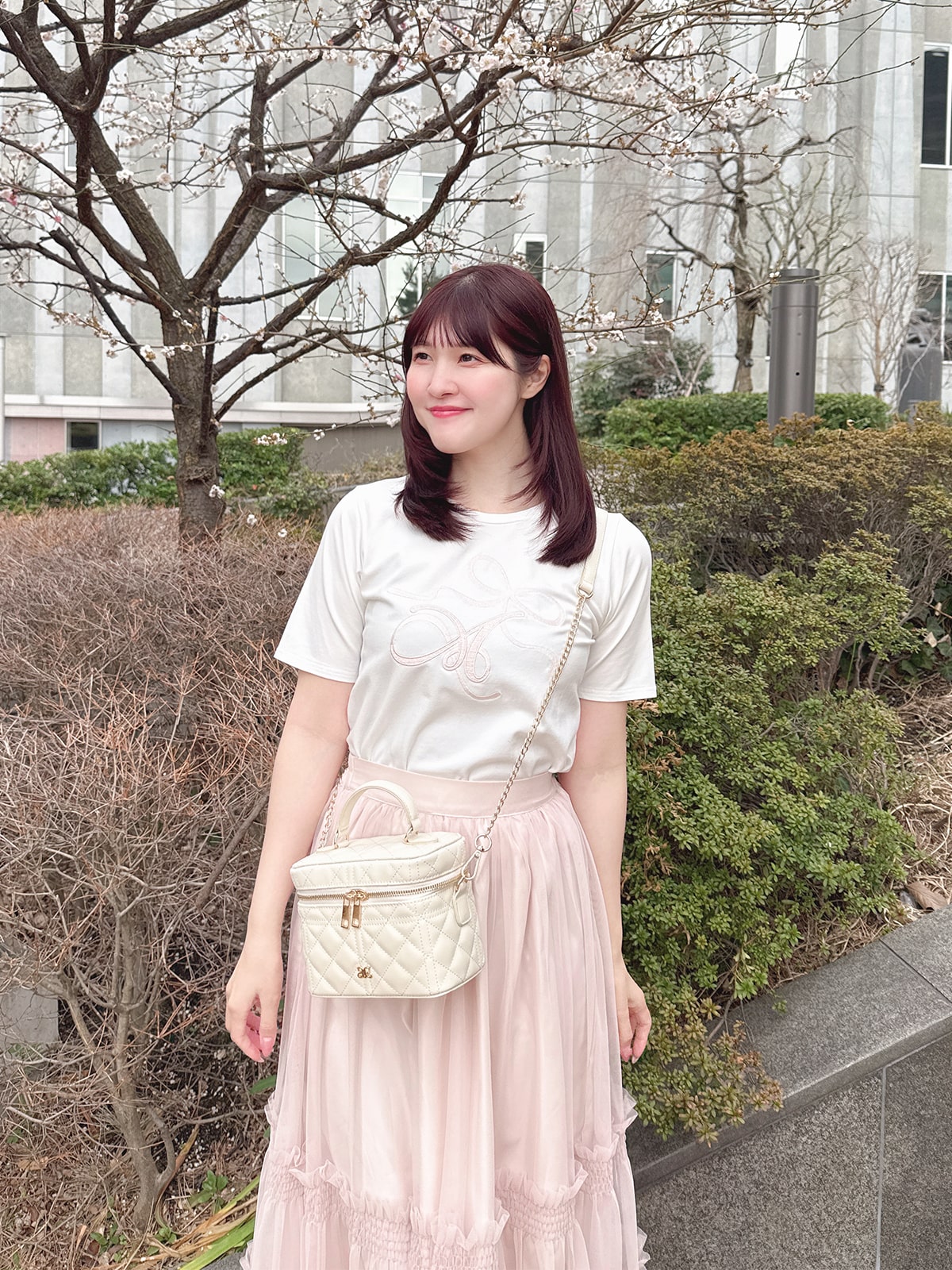 リボンロゴ刺繍Tシャツ｜evelyn（エブリン）公式通販サイト