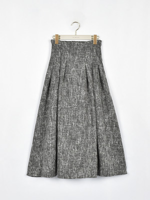 レースアップツイードフレアスカート