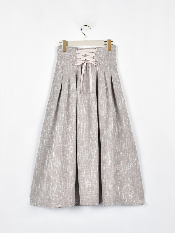 レースアップツイードフレアスカート 詳細画像 ピンク 16