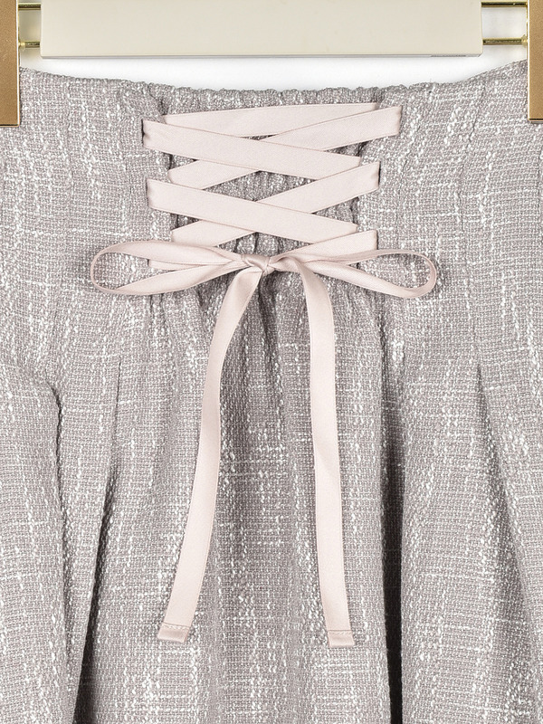 レースアップツイードフレアスカート 詳細画像 ピンク 16